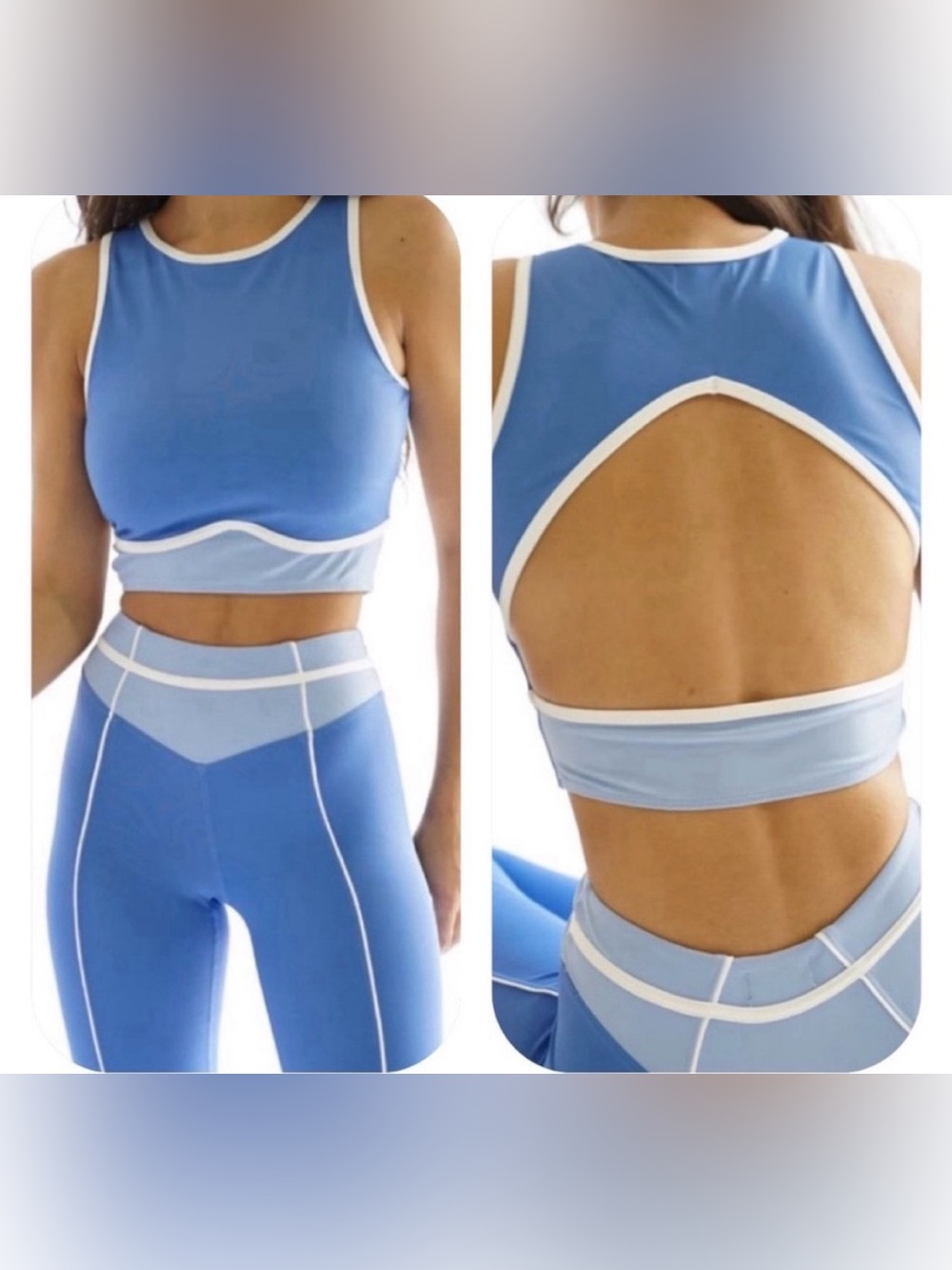 NWT Yellow the Label Contrast Workout Set